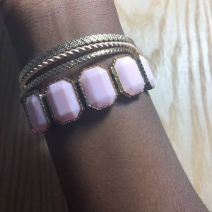 ❤️Pink and gold bangle bracelet set❤️
